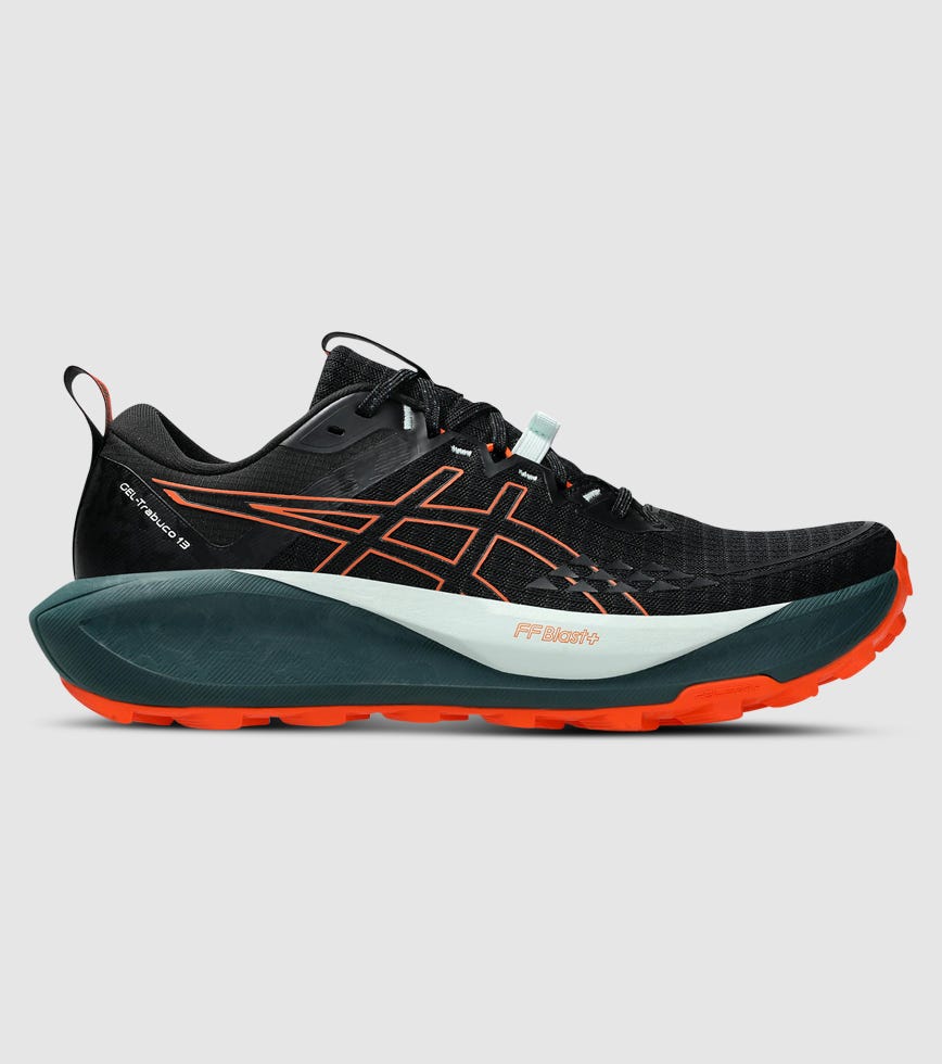 ASICS GEL-TRABUCO 13 MENS BLACK NOVA ORANGE | The Athlete display picture 1