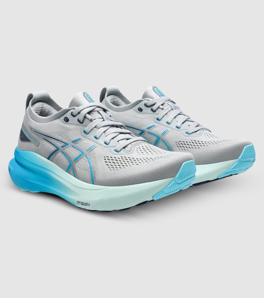 ASICS GEL-KAYANO 31 WOMENS WOMENS PIEDMONT GREY DIGITAL AQUA | The