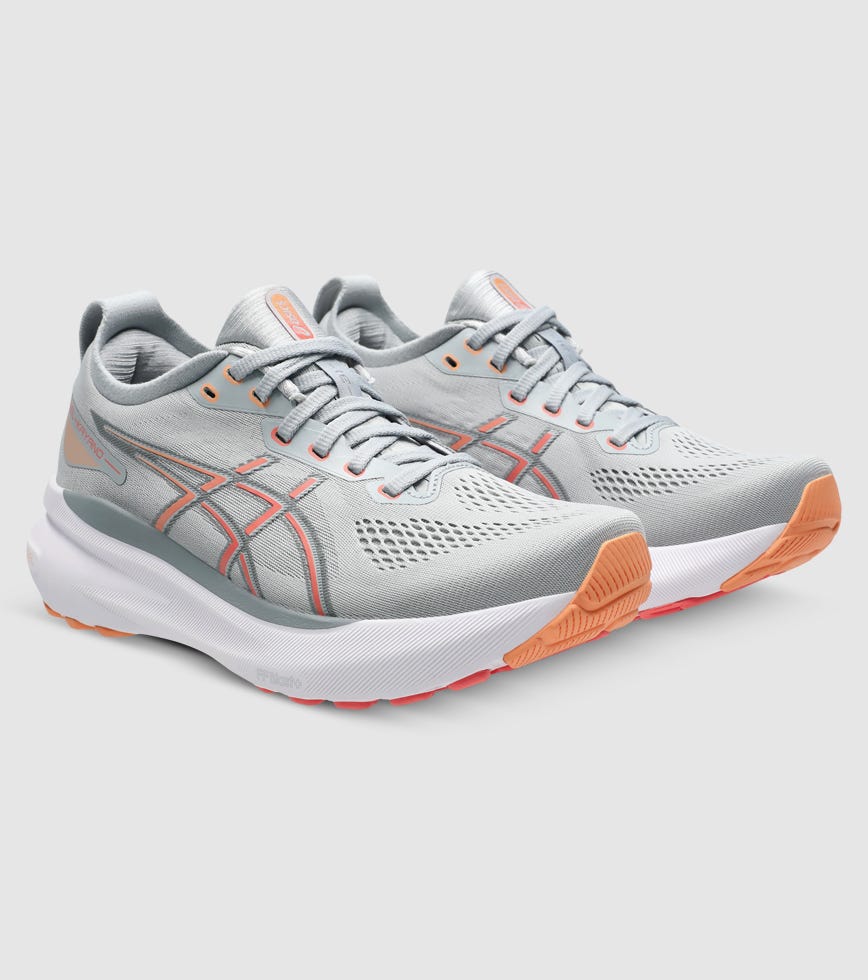 ASICS GEL KAYANO 31 (D WIDE) WOMENS PIEDMONT GREY PAPAYA