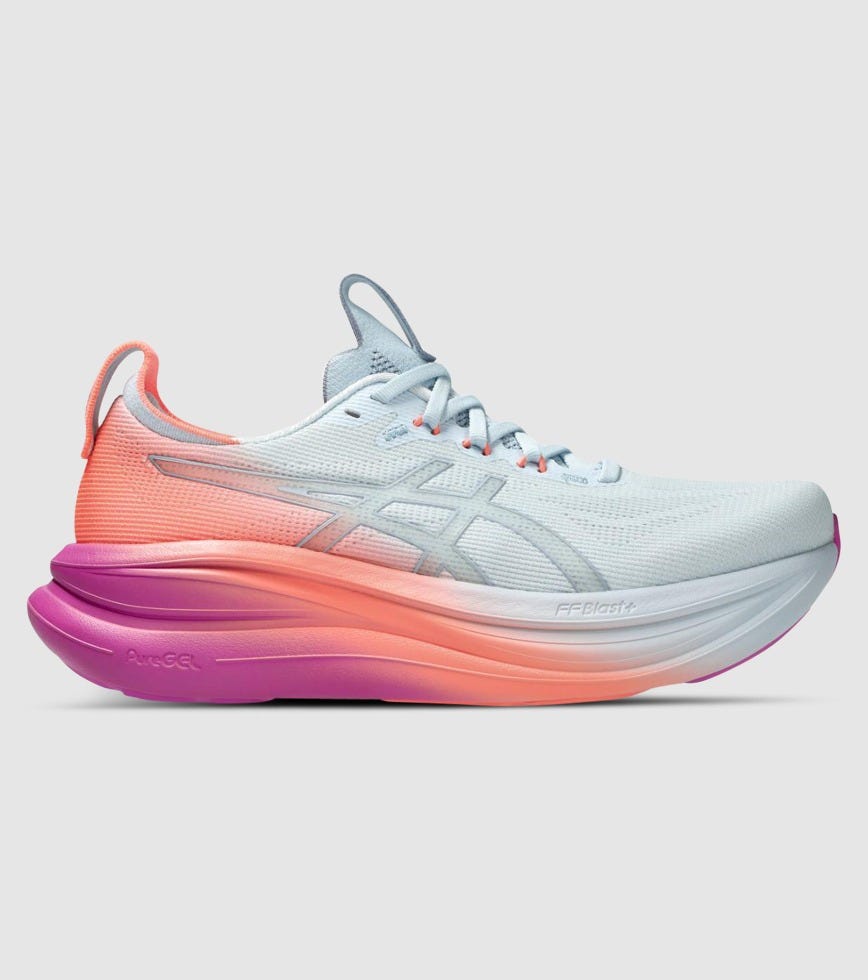 ASICS GEL-NIMBUS 28 WOMENS SKY DIGITAL SAKURA | The Athlete's Foot