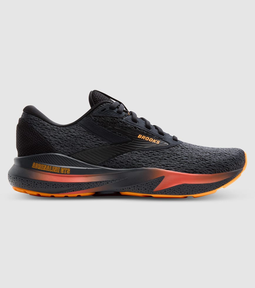BROOKS ADRENALINE GTS 24 MENS BLACK EBONY SIENNA The Athlete's Foot