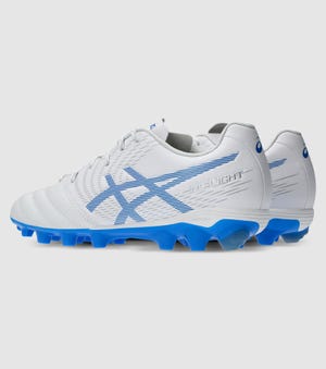 ASICS DS LIGHT JR (GS) KIDS FOOTBALL BOOTS WHITE ELECTRIC BLUE