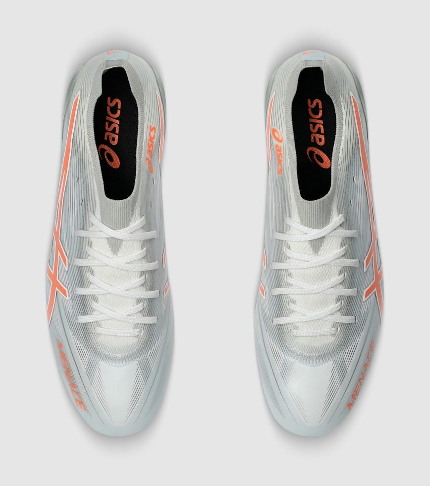 ASICS MENACE 5 MENS WHITE VIVID CORAL | The Athlete's Foot