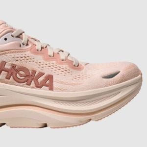 HOKA BONDI 9 (D WIDE) WOMENS ROSE LATTE ROSE CREAM | The Athlete's