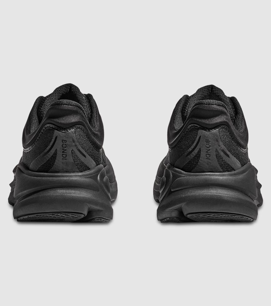 HOKA BONDI 9 (2E WIDE) MENS BLACK BLACK | The Athlete's Foot