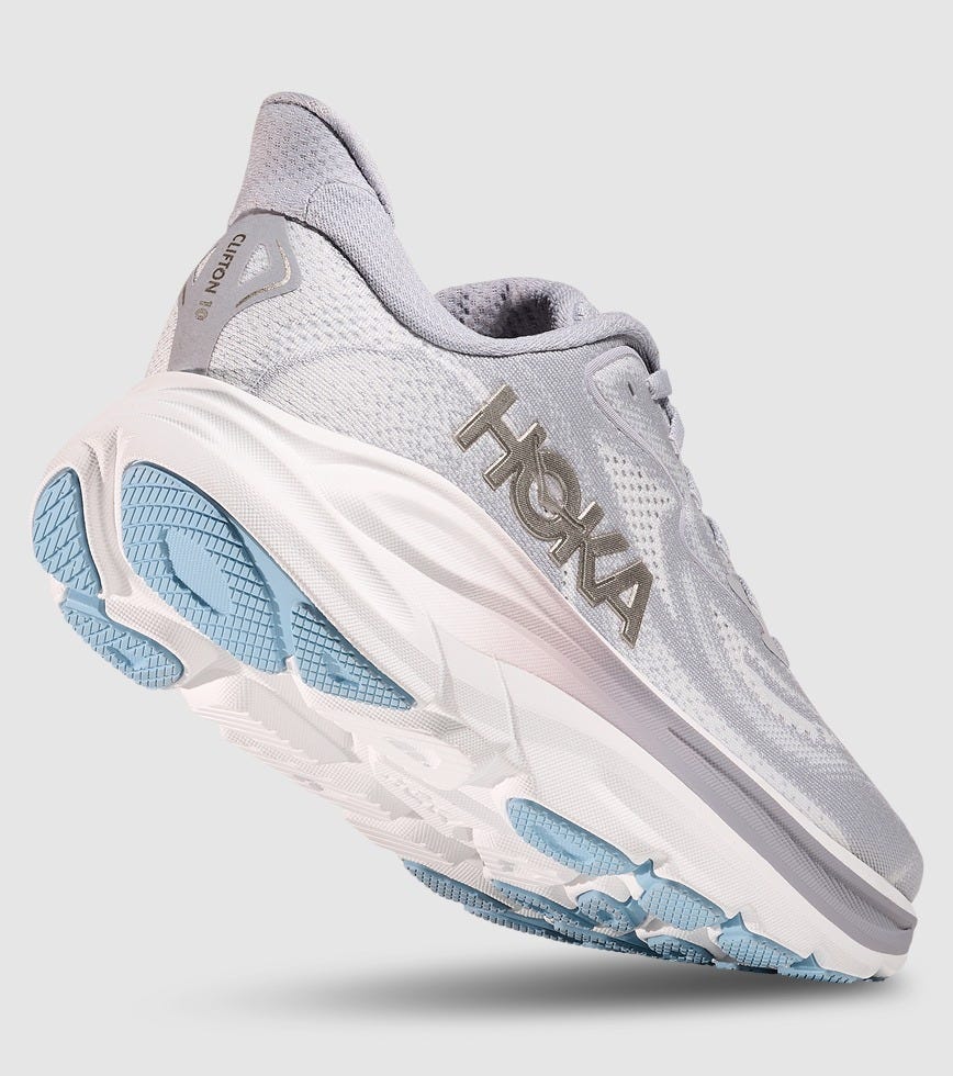 HOKA CLIFTON 10 WOMENS ASH GREY FOGGY GREY | The Athlete's Foot