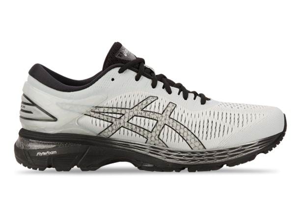 GEL-KAYANO 25 (4E) MENS GLACIER GREY BLACK | Grey Mens Supportive Running Shoes
