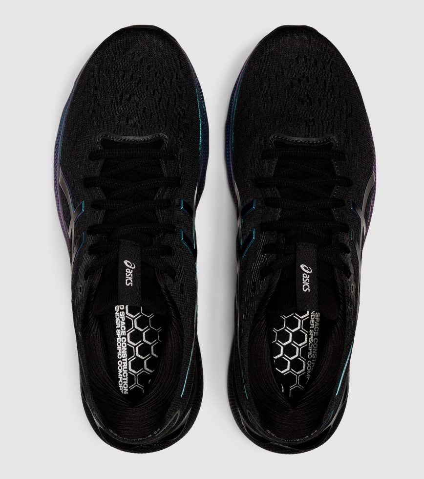 ASICS GEL NIMBUS 24 PLATINUM MENS BLACK BLACK The Athlete s Foot