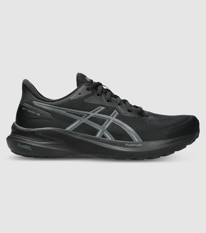 ASICS GT 1000 13 4E X WIDE MENS BLACK STEEL GREY The Athlete s Foot