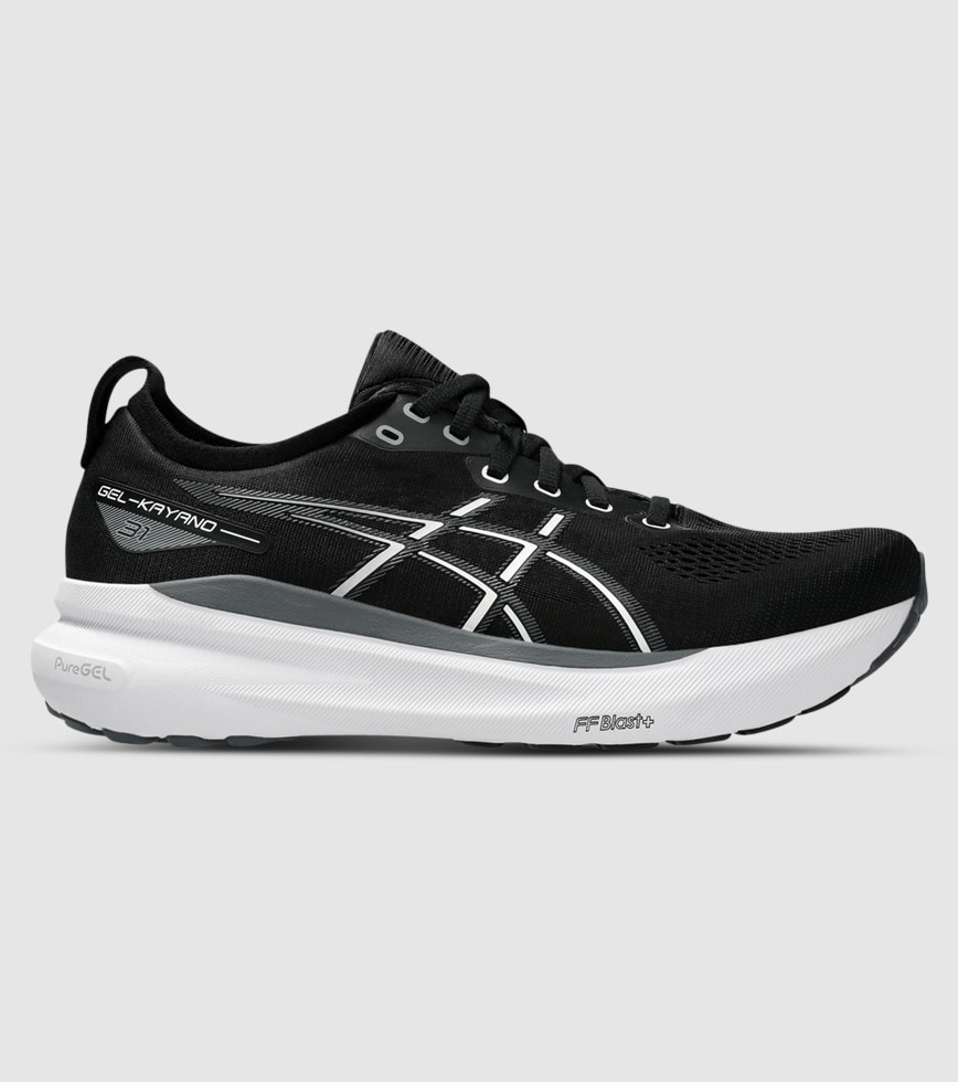 ASICS GEL KAYANO 31 MENS BLACK WHITE The Athlete s Foot