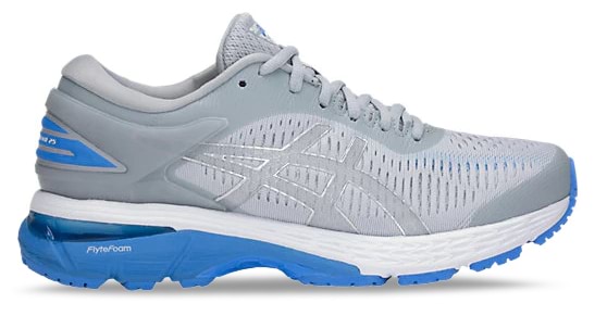 ASICS GEL KAYANO 25 D WOMENS MID GREY BLUE COAST Grey Womens Supportive Running Shoes