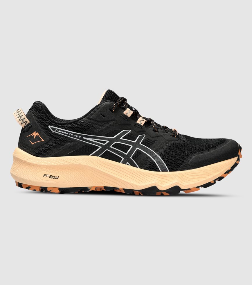 ASICS GEL TRABUCO TERRA 2 WOMENS BLACK PURE SILVER The Athlete s Foot
