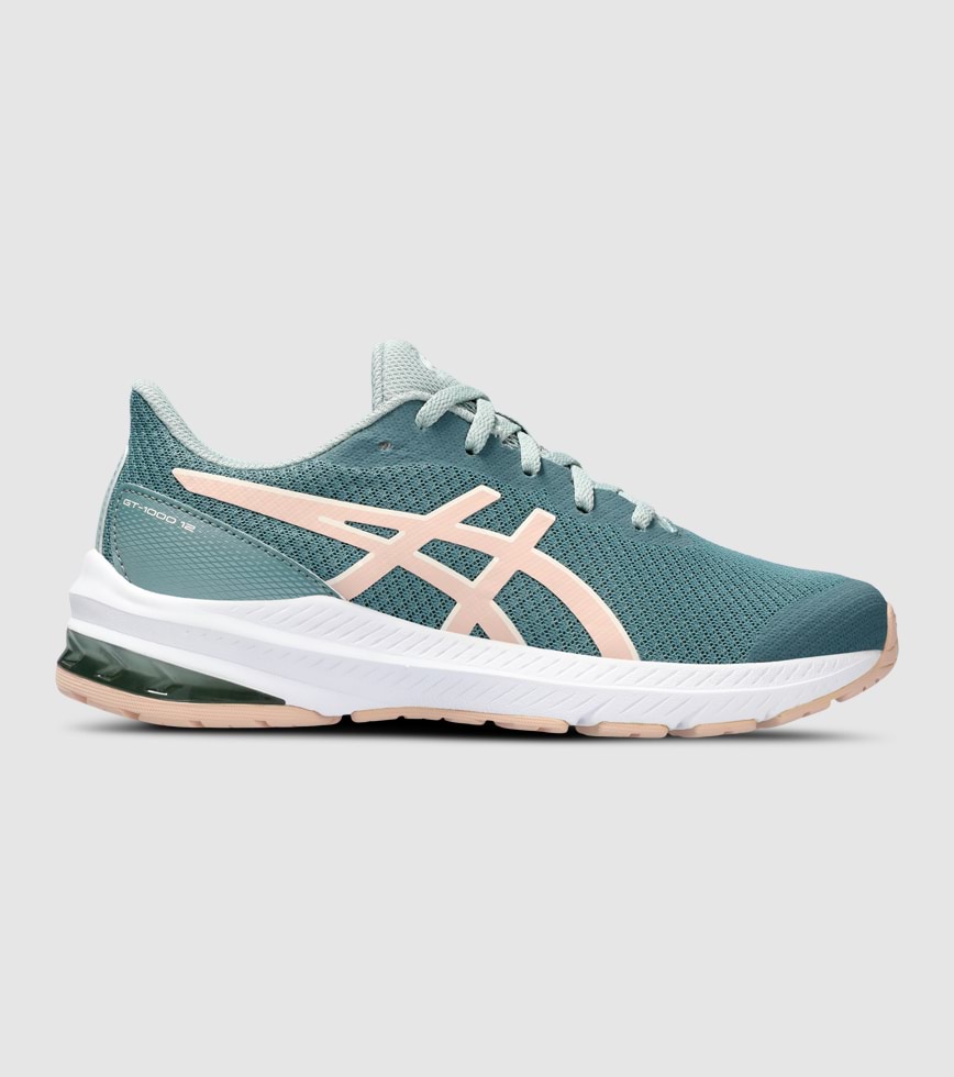 ASICS GT 1000 12 GS KIDS FOGGY TEAL PALE APRICOT The Athlete s Foot