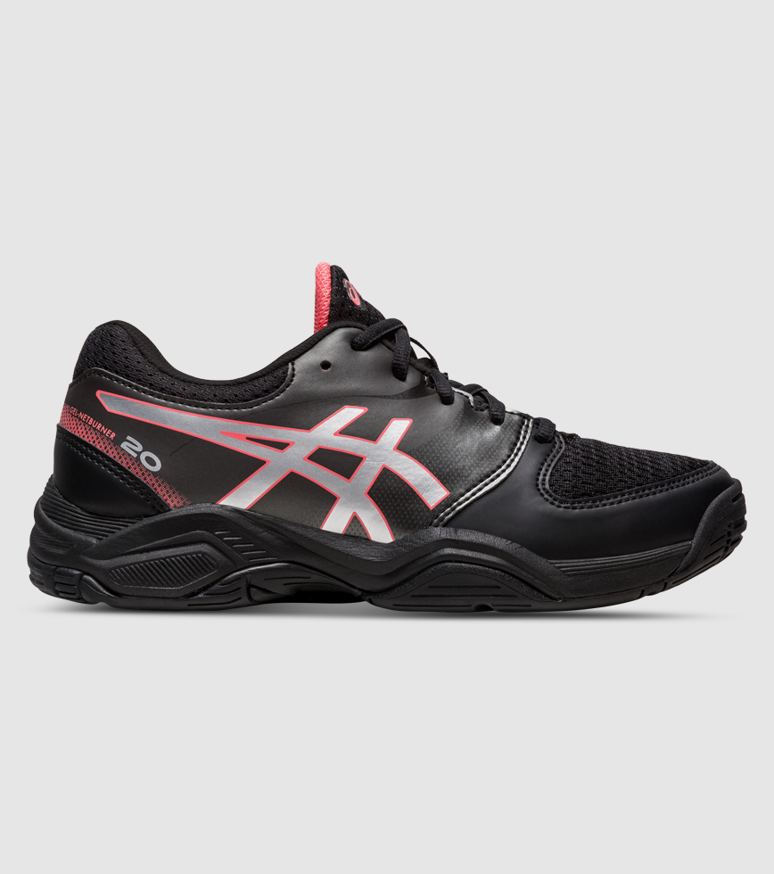 ASICS GEL NETBURNER 20 GS KIDS BLACK PURE SILVER The Athlete s Foot