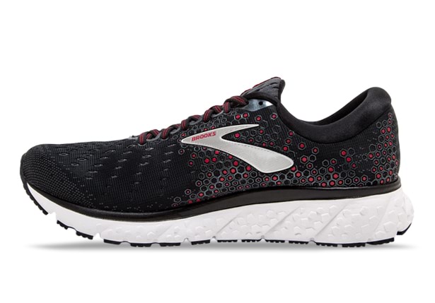 BROOKS GLYCERIN 17 MENS BLACK EBONY RED