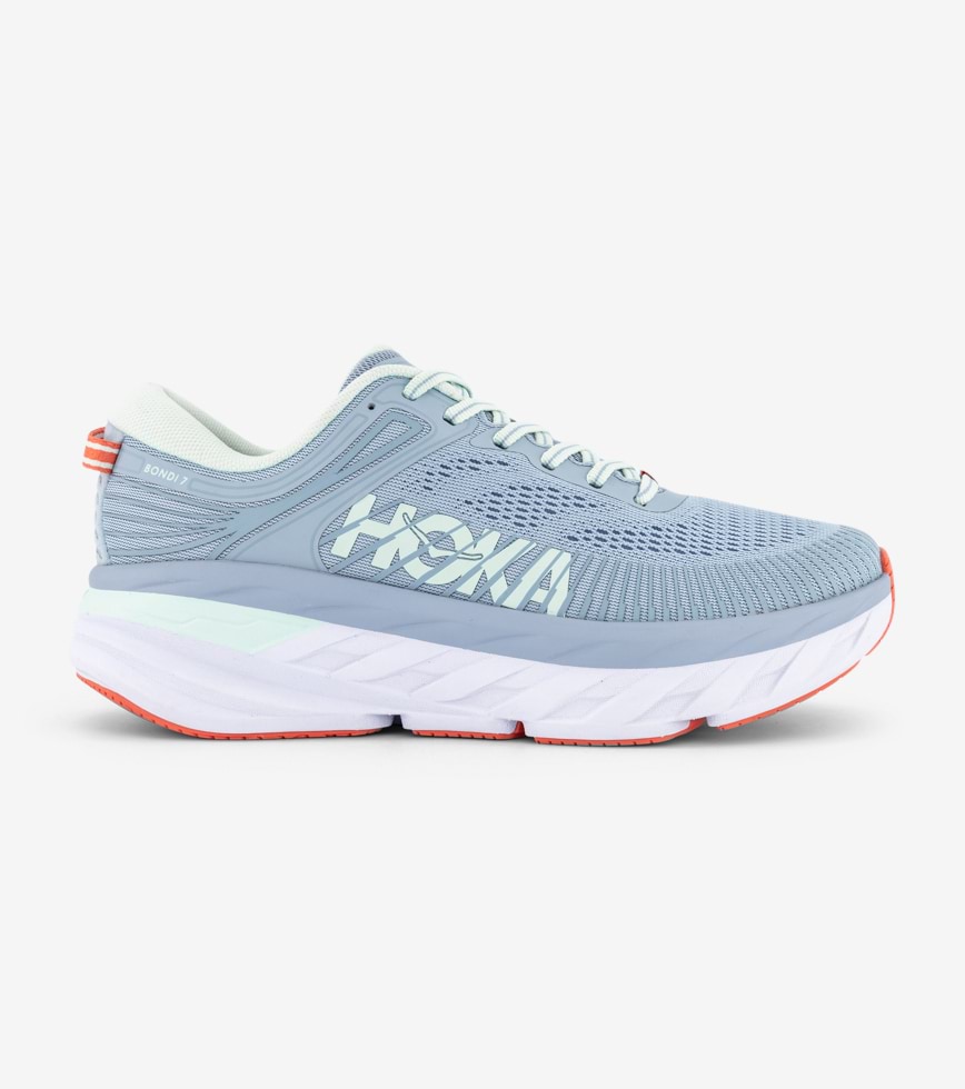 HOKA BONDI 7 D WOMENS BLUE FOG BLUE GLASS The Athlete s Foot