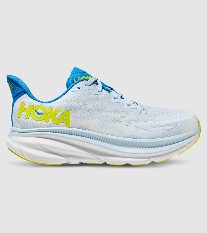 HOKA ONE ONE CLIFTON 9 MENS ICE WATER EVENING PRIMROSE The Athlete s Foot