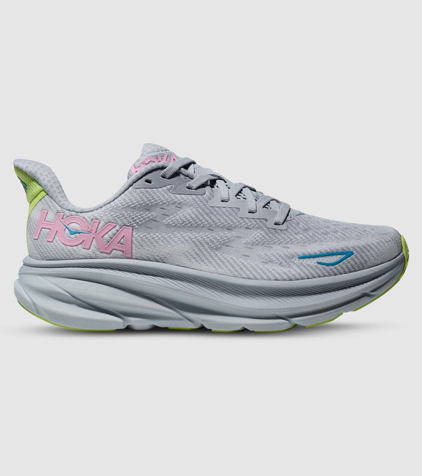 HOKA CLIFTON 9 D WIDE WOMENS GULL SEA ICE The Athlete s Foot