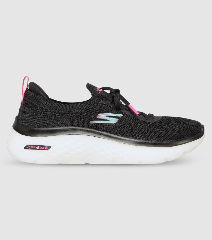 SKECHERS GO WALK HYPER BURST MOON WALKING WOMENS BLACK MULTI The Athlete s Foot