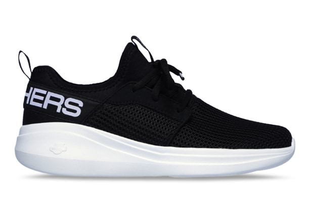 SKECHERS GO RUN FAST VALOR WOMENS BLACK WHITE