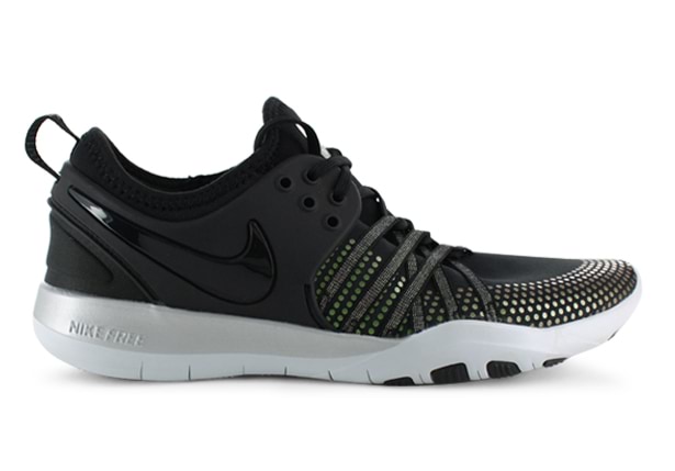 NIKE FREE TR 7 METALIC WOMENS BLACK PURE PLATINUM Black Womens Supportive Training Shoes