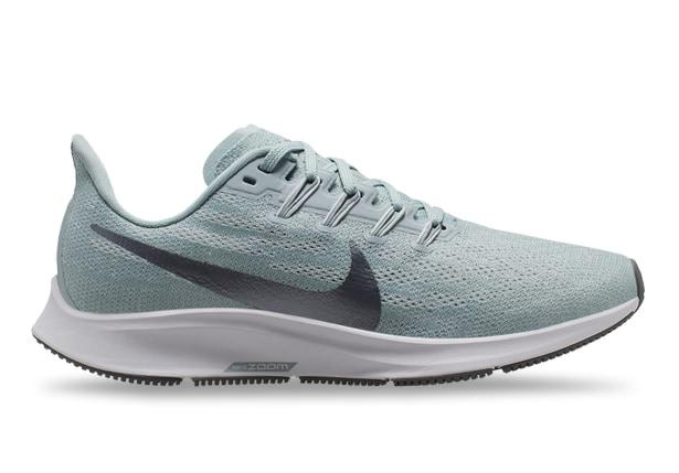 NIKE AIR ZOOM PEGASUS 36 WOMENS OCEAN CUBE MTLC COOL GREY PURE PLATINUM Blue Womens Neutral Running Shoes