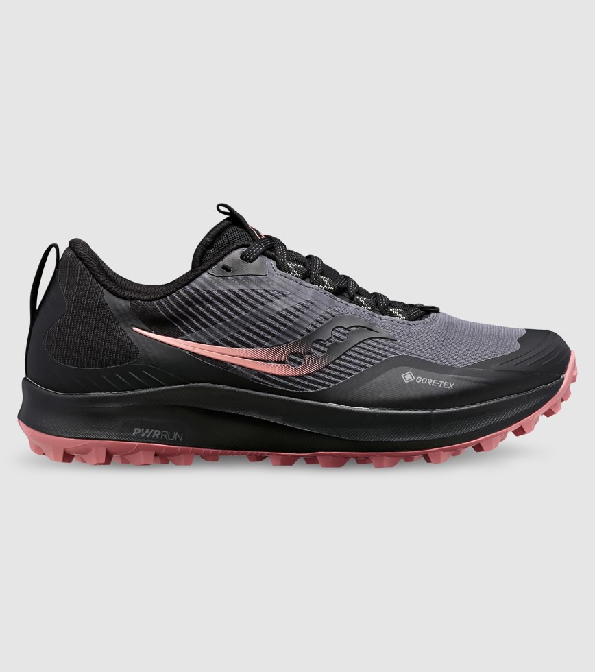 SAUCONY PEREGRINE 12 GORE TEX WOMENS CHARCOAL SHELL The Athlete s Foot