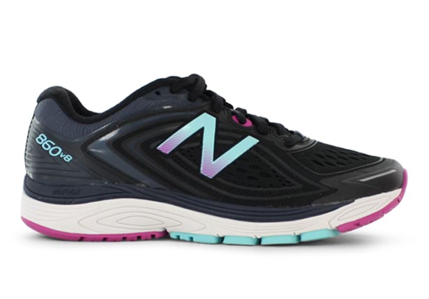 NEW BALANCE W860BP V8 WOMENS BLACK PURPLE Black Womens Supportive Running Shoes