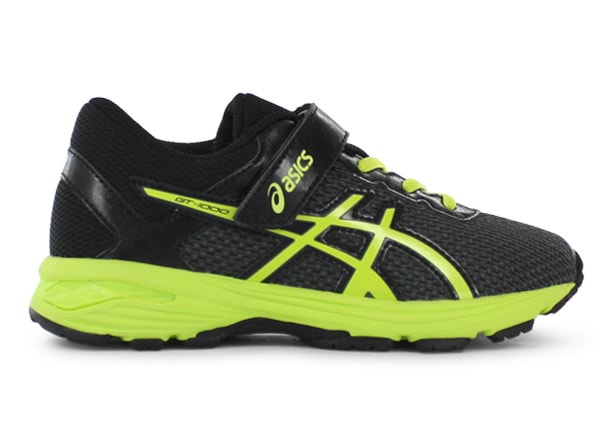 ASICS GT 1000 6 PS KIDS BLACK ENERGY GREEN Black Boys Pre