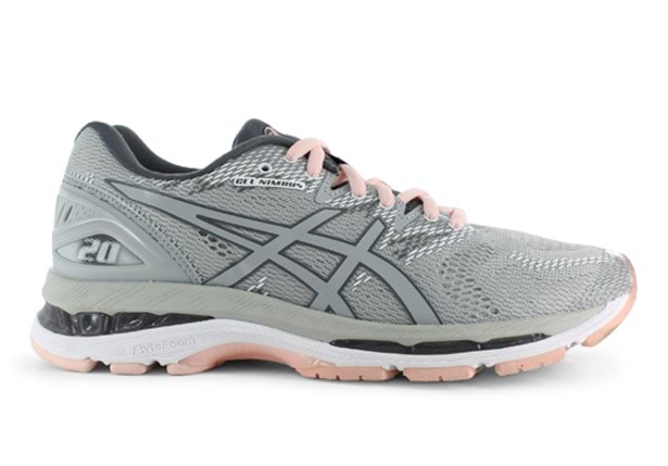 ASICS GEL NIMBUS 20 WOMENS GREY SEASHELL PINK Grey Womens