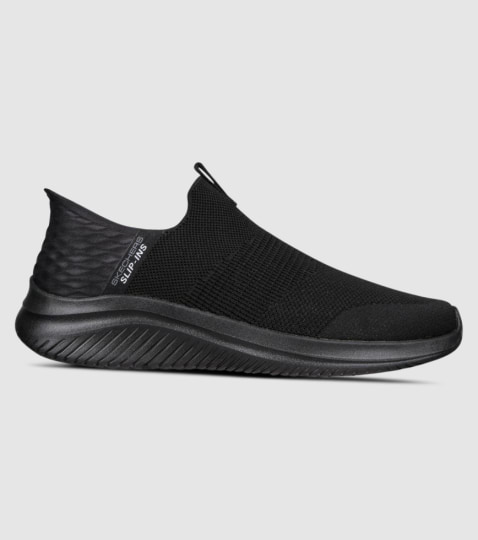 SKECHERS ULTRA FLEX 3.0 SMOOTH STEP MENS BLACK BLACK The Athlete s Foot