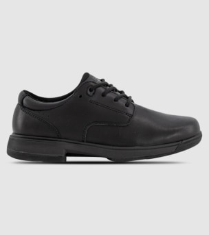 CLARKS DAYTONA JUNIOR BLACK Black Grade School Senior Boys Formal School Shoes