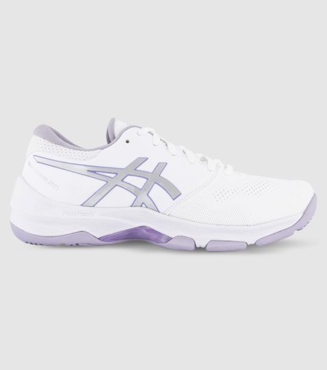 Purple asics netball shoes top