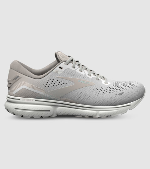 BROOKS GHOST 15 WOMENS WHITE CRYSTAL GREY The