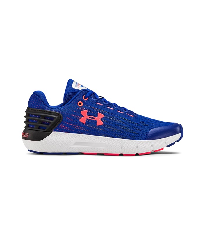 UNDER ARMOUR BGS CHARGED ROGUE  KIDS  ROYAL WHITE BETA RED