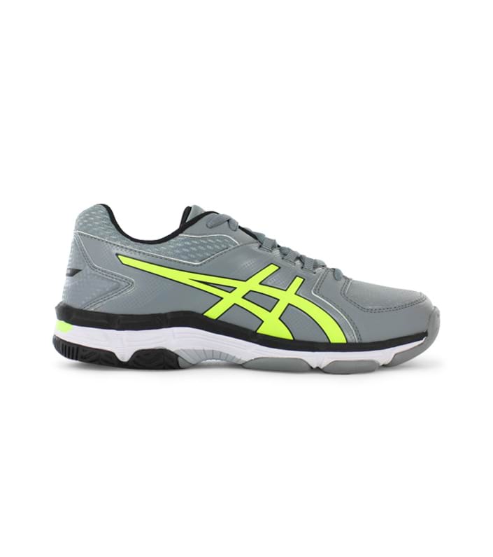 ASICS GEL-540TR (GS) LEATHER KIDS STONE GREY SAFETY YELLOW BLACK