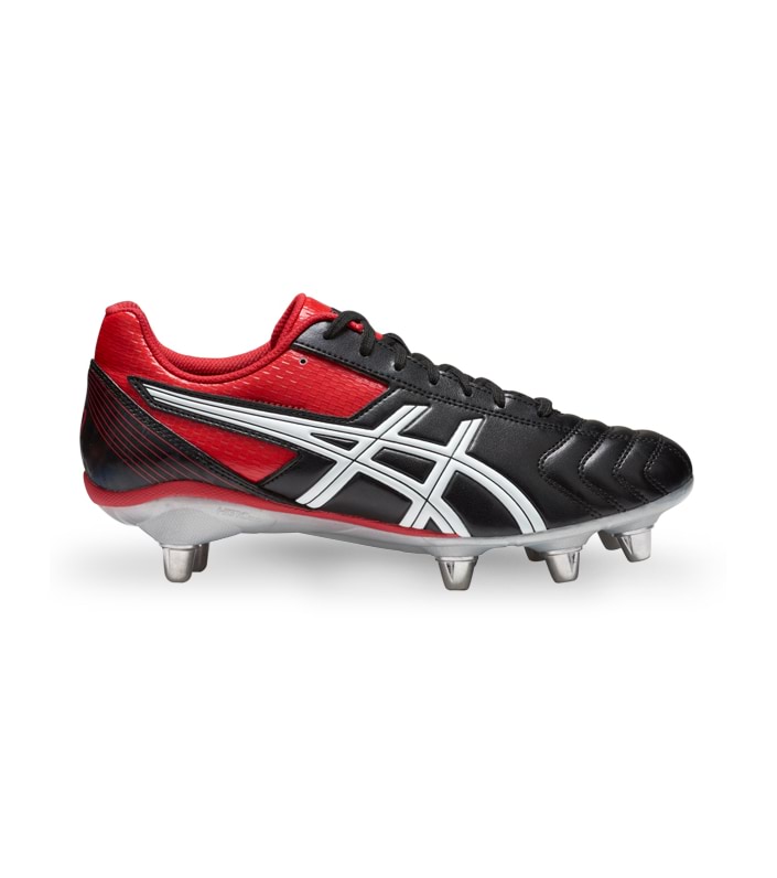 ASICS LETHAL TACKLE MENS BLACK RACING RED WHITE