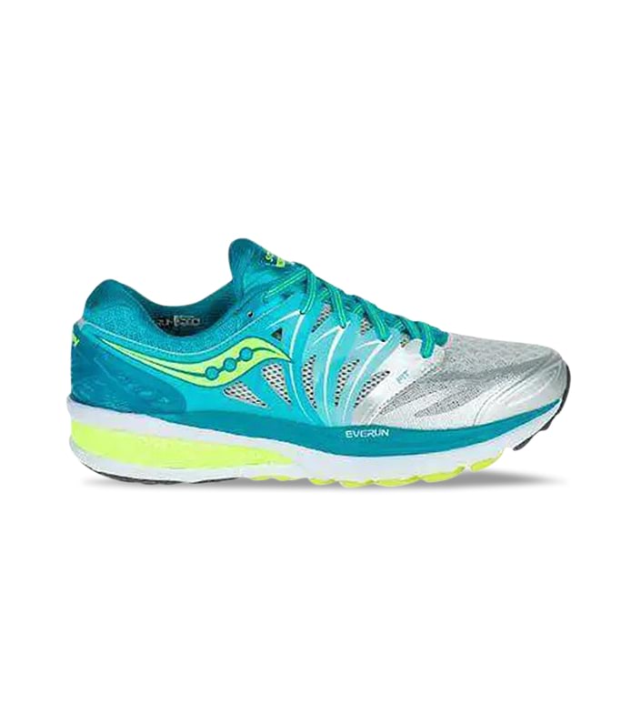 SAUCONY HURRICANE ISO 2 WOMENS BLUE SILVER CITRON