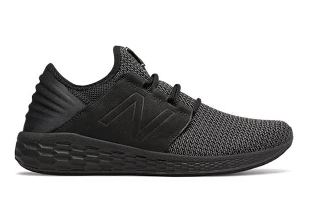 black leather new balance sneakers