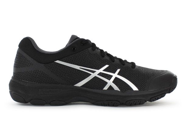 asics black netball shoes