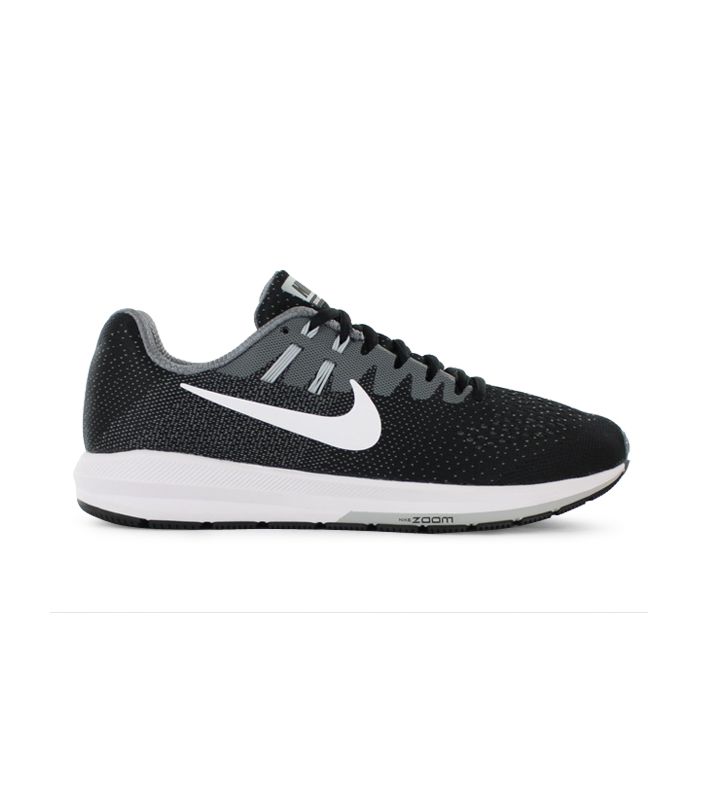 AIR ZOOM STRUCTURE 20 / WOMENS / BLACK WHITE-COOL GREY-PR PLTNM