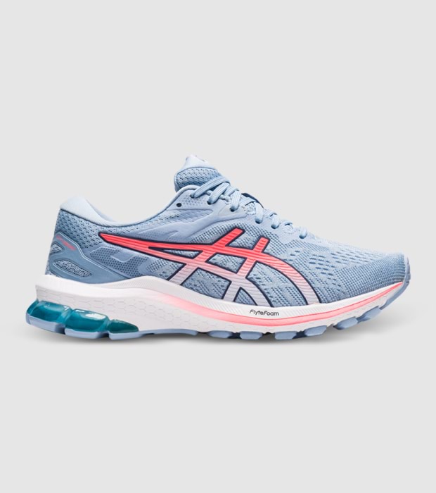 ASICS GT 1000 10 D WOMENS SOFT SKY BLAZING CORAL The Athlete s Foot