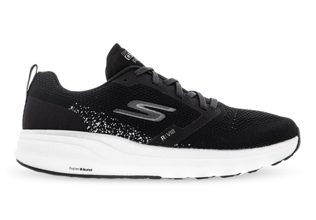 SKECHERS GO RUN RIDE 8 MENS BLACK WHITE The Athlete s Foot