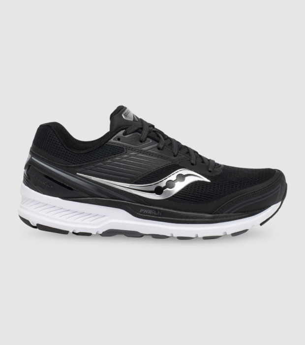 SAUCONY ECHELON 8 4E MENS BLACK WHITE The Athlete s Foot