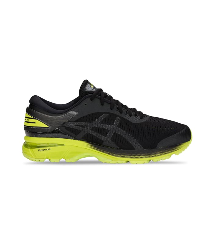 ASICS GEL-KAYANO 25 (2E) MENS BLACK NEON LIME