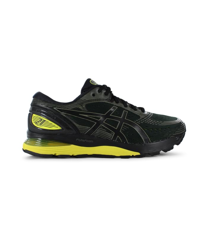 ASICS GEL-NIMBUS 21 MENS BLACK LEMON SPARK