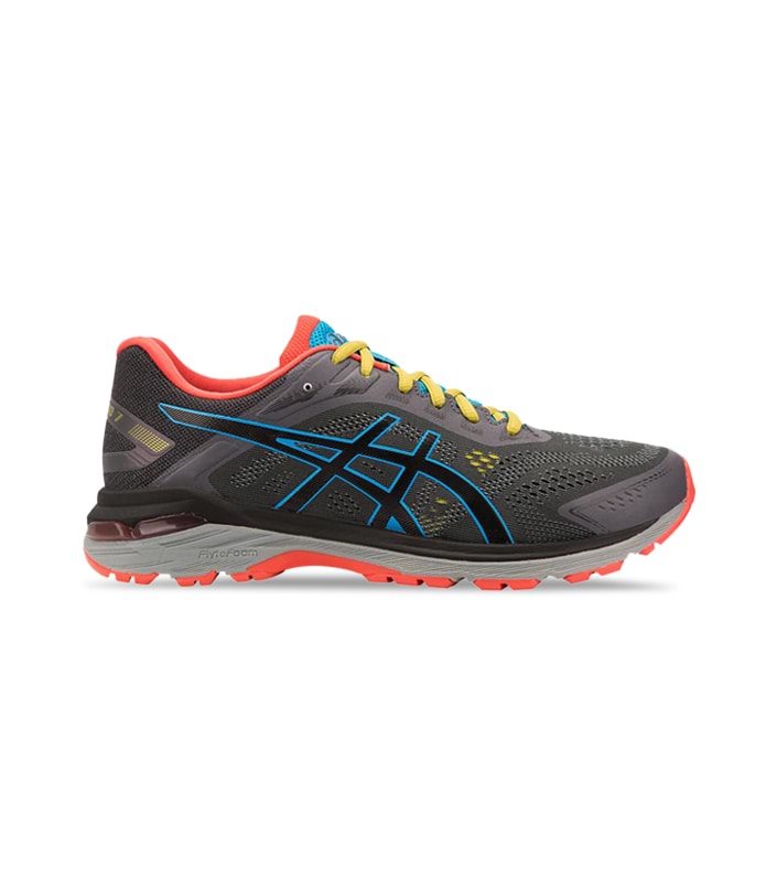 ASICS GT-2000 7 TRAIL (2E) MENS DARK GREY BLACK
