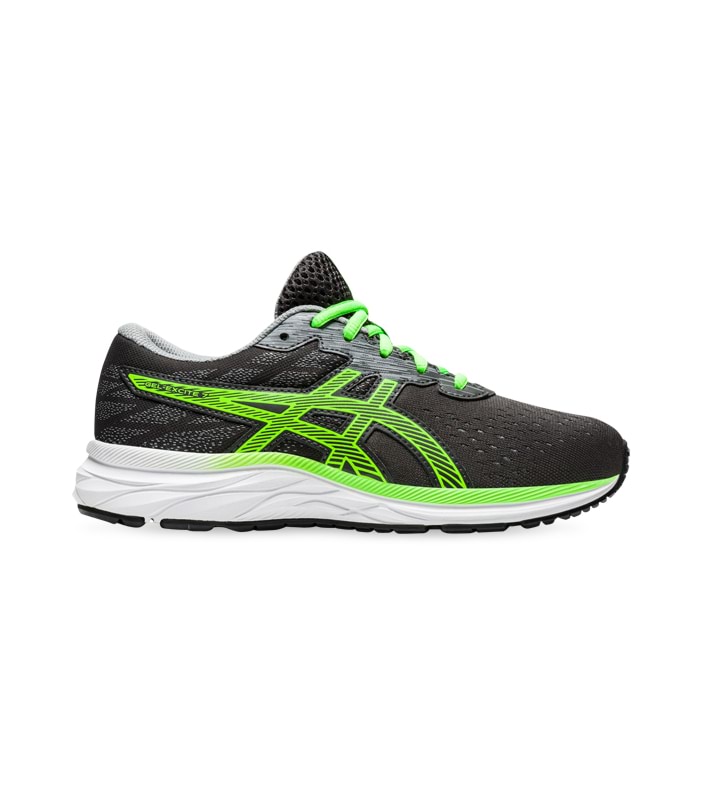 ASICS GEL-EXCITE 7 (GS) KIDS GRAPHITE GREY GREEN GECKO