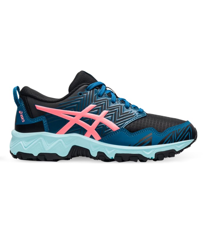 ASICS GEL-FUJI TRABUCO 8 (GS) KIDS BLACK BLAZING CORAL