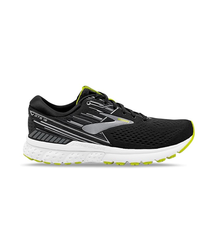 BROOKS ADRENALINE GTS 19 MENS BLACK SILVER LIME
